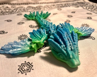 Flying Serpent, Articulated, 3D Print, Flexi Serpent, Fidget Toy