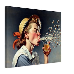 Pin-up Mädchen Vintage American Pop Art Vintage Dekor Wandkunst