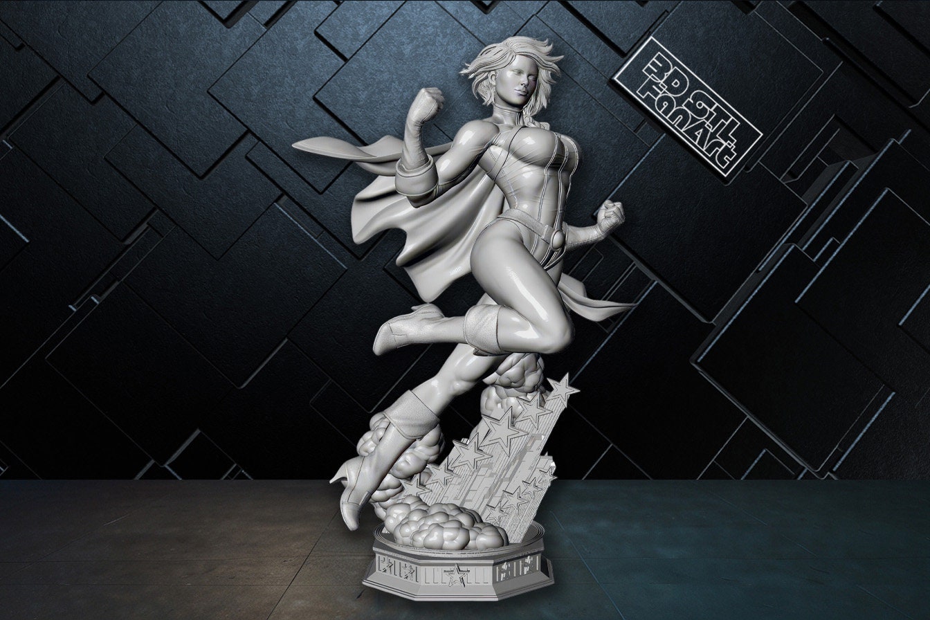 Power Girl 3D STL File | Superhero | High Detailed Digital Model | Instant Download | Ready for 3D Printing | FanArt STL Files