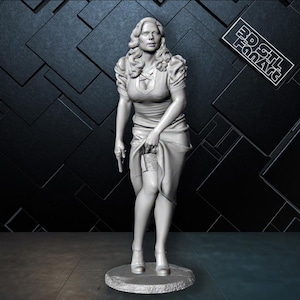 agent Carter inspirierte 3D STL-Datei | Weibliches Superhelden-Modell | Hochdetaillierte Digitale Skulptur für 3D-Druck aus Harz | FanArt STL-Dateien