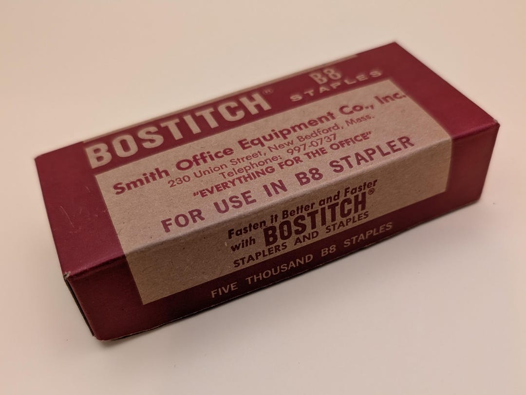 Vintage Bostitch B8 Staples – Full 5,000 Ct Box – Mid Century Office ...