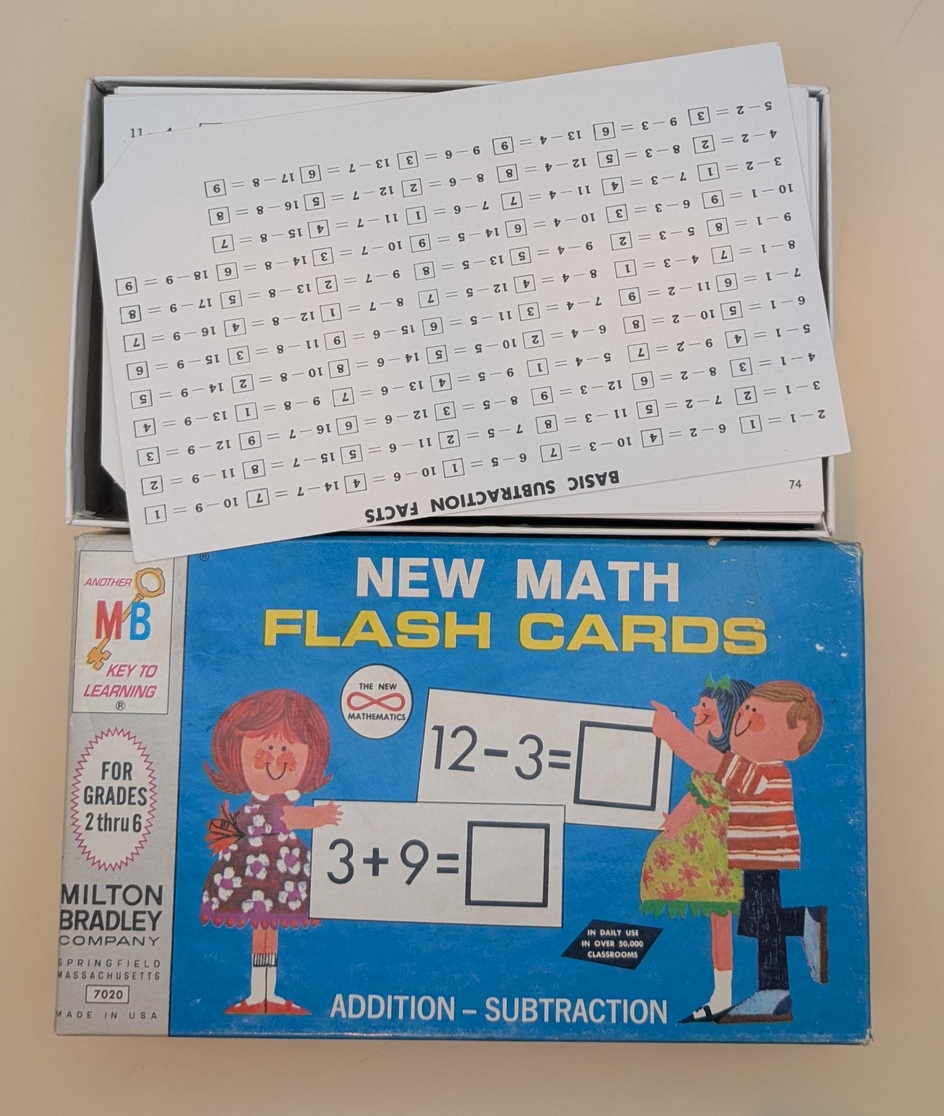 1965 New Math Flash Cards Complete Set 81 Milton Bradley - Etsy