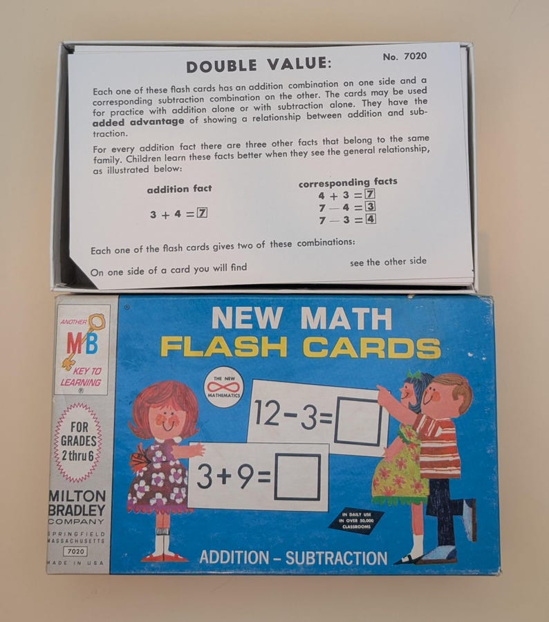 1965 New Math Flash Cards Complete Set 81 Milton Bradley - Etsy