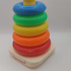 Vintage Fisher Price Rock-a-stack 1973, #627 Plastic Rings Baby Toy - Etsy