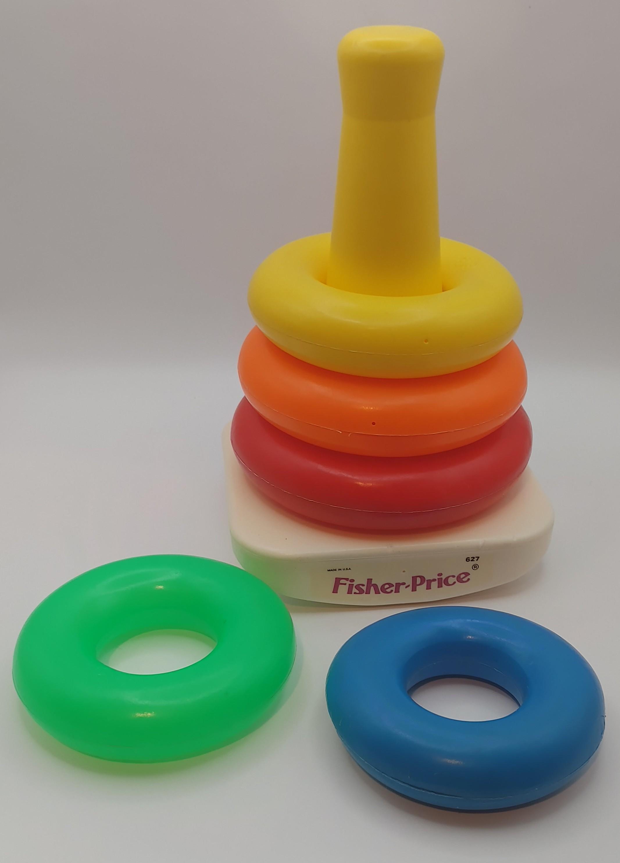 Vintage Fisher Price Rock-a-stack 1973, 627 Plastic Rings Baby Toy - Etsy