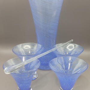 Vintage Dansk Blueberry Twist Cocktail Set