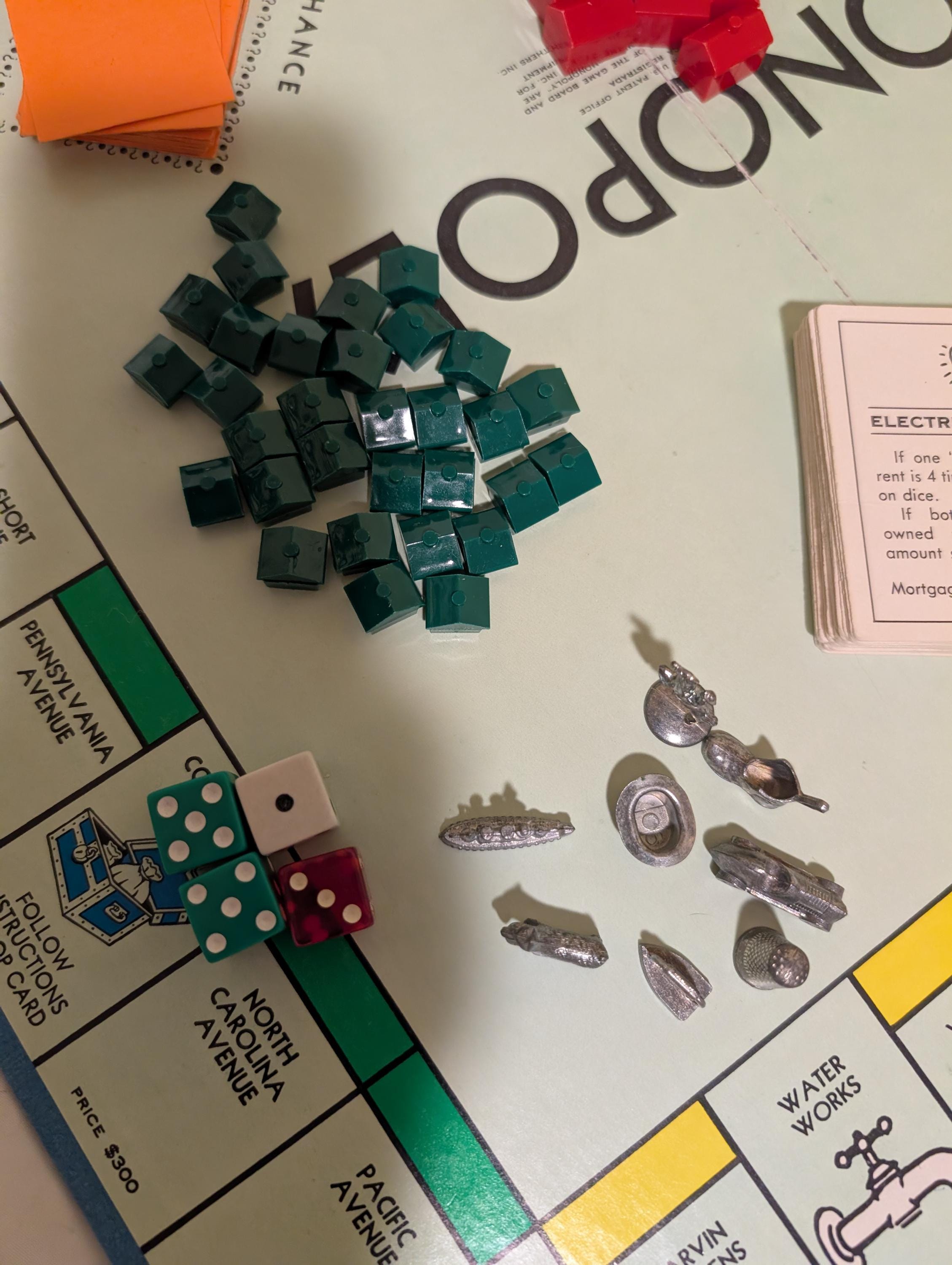 1974年製ヴィンテージモノポリーゲーム：パーカーブラザーズ、鉄製