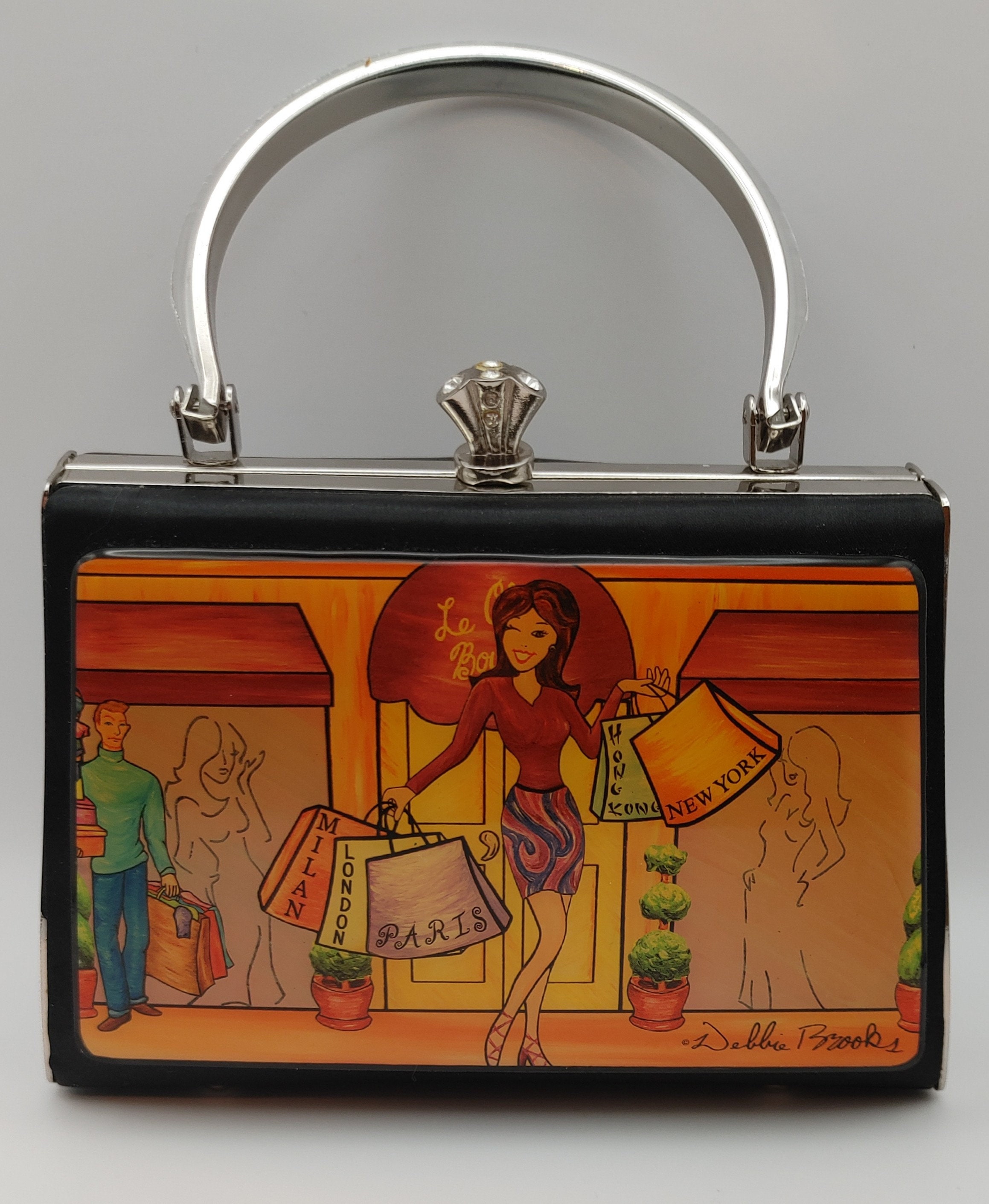 Debbie Brooks Handbag Purse Hard Shell LA CHIC BOUTIQUE Evening