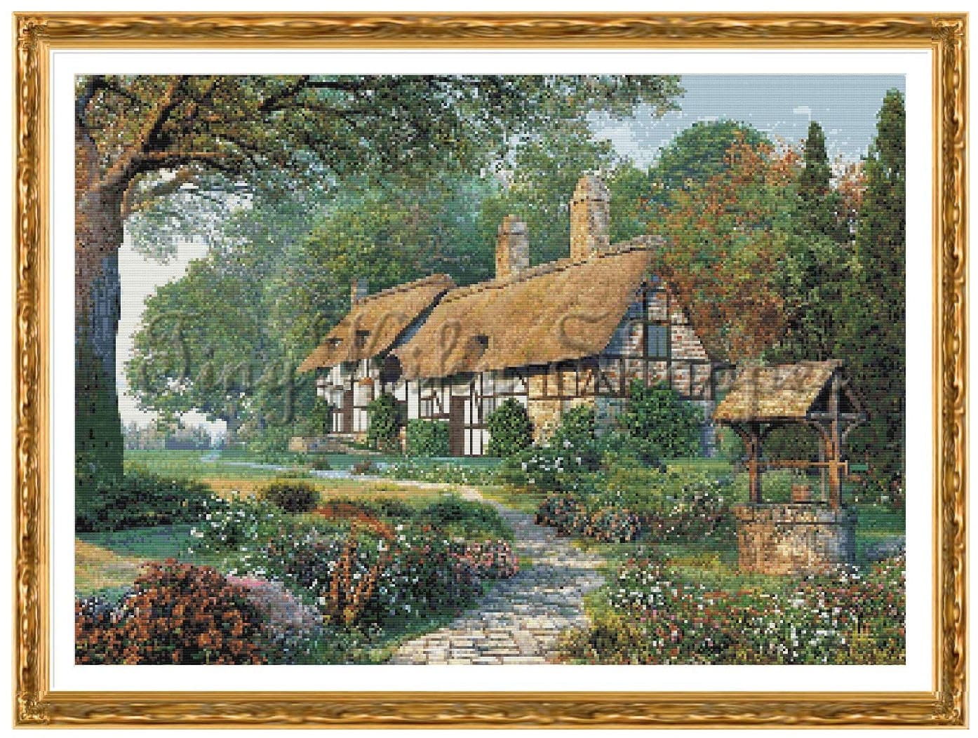 Sewing & Fiber Sewing & Needlecraft cross stitch chart Country Cottage