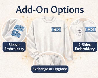 Order Upgrade, Add-on Items