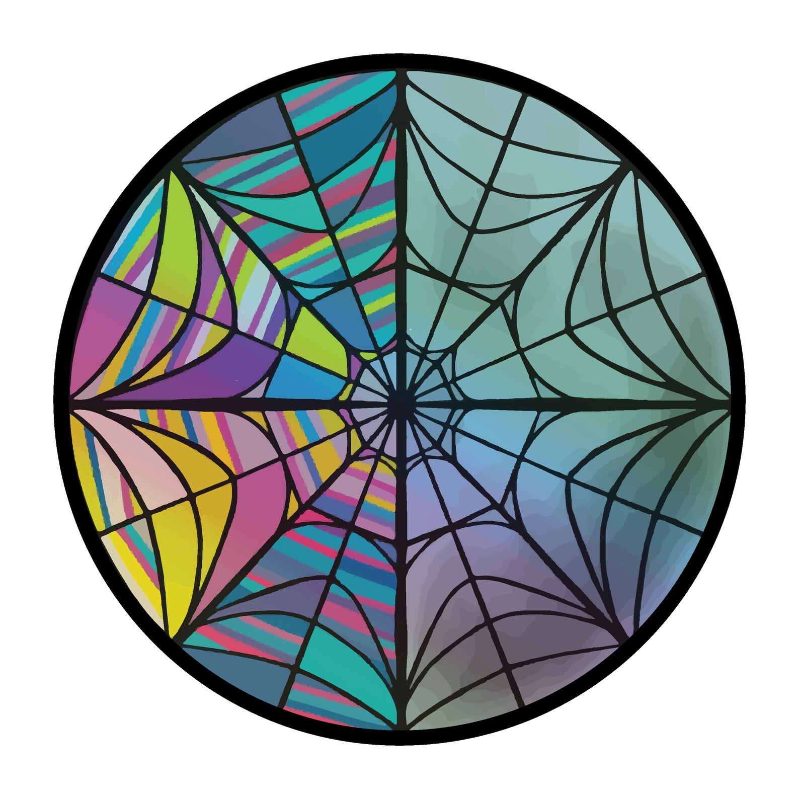 BACK IN STOCK Wednesday  Window Sticker Holographic Stained Glass Etsy