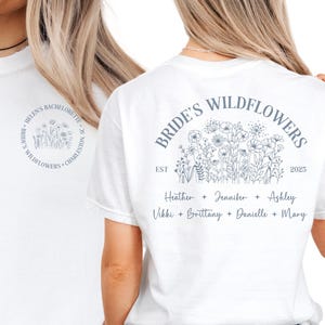 Custom Fresh Off The Market Bachelorette Party Shirts, Bride&#39;s Wildflower Bach T-Shirts, Floral Bachelorette Garden Party, Bridal Party Gift