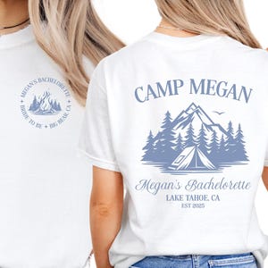 Custom Camp Bachelorette Shirts, Bachelorette Party T-Shirts, Mountain Bride Shirt, Camp Bach Shirt, Bride Camping Shirt, Bridal Party Gifts