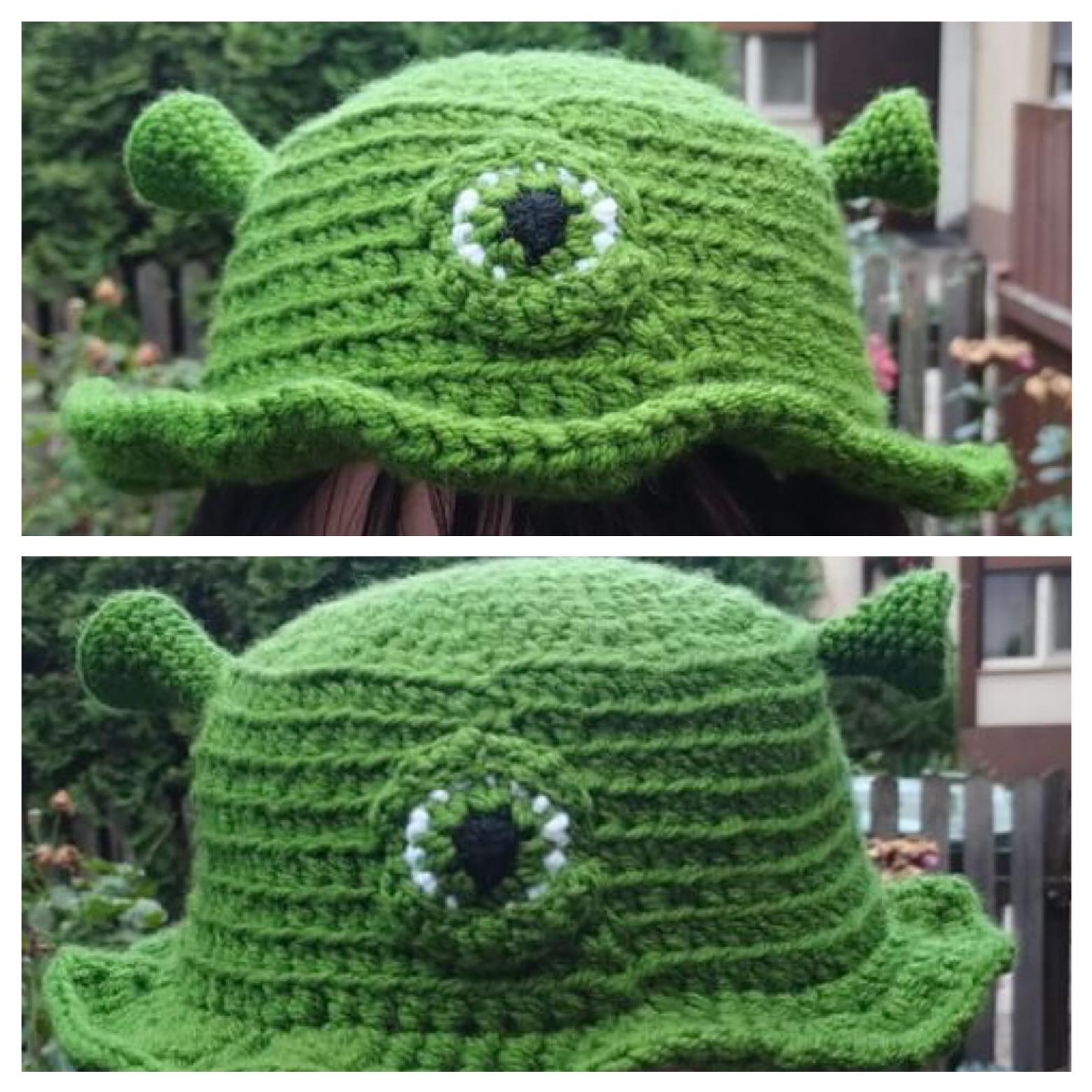 Alien Shrek Hat Pattern Crochet Pattern Bucket Hat Pattern Etsy