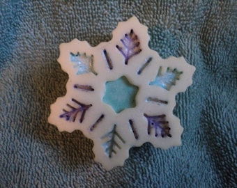 Snowflake Soap -Winter, Snow, Gift, Teacher gift,Holiday Soap,Stocking Stuffer,Snowflake, Snowflakes,Decorative Soaps