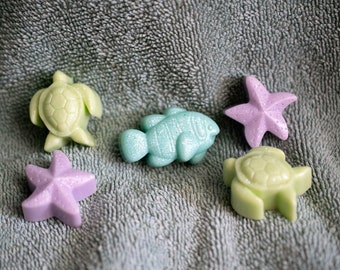 Mini Sea Life Soaps - Star fish,Turtle, Fish, Beach, Shore,Sea Creatures,Summer , Housewarming, Bridal Shower, Wedding,