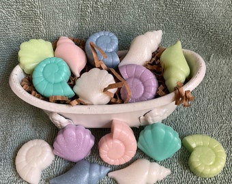 MINI SeaShell Soaps - Seashell, Seashells, Beach, Shore, Sea Shell, Summer, Housewarming, Bridal Shower, Wedding Favors, Decorative Soaps