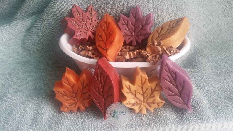 Leaf Soap Set - Fall Soap, Leaf, Fall Leaves, Autumn, Fall Weddings, Bridal Showers, Guest Soaps, Party Favors, Housewarming, Gift Ideas 