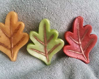 Leaf Soap Set - Oak leaves, Fall, Falling leaves, decorative soaps, Autumn, Leaf, Oak Tree, Home Decor,