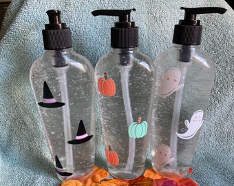 Halloween Soap Pump Bottle -Fall, Pumpkin, Halloween, Ghost, Witch, Teacher gift, housewarming, bathroom decor, powder room decor