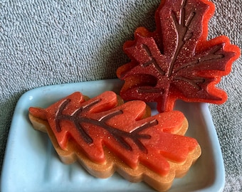 Fall Leaf Soap Set - Fall Soap,Fall Leaves, Autumn, Fall Weddings, Bridal Showers, Guest Soaps, Party Favors, Housewarming, Gift Ideas
