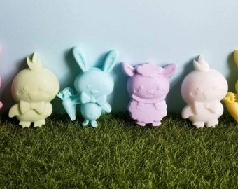 Kids Soap Set - Bunny, Chicken, Lamb, Easter Soaps, Party Favors, Basket Fillers, Kids party favors, Novelty Soaps, Baby Shower