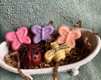 Mini Cute Bug Soaps - Butterflies, Ladybugs, Bees, Bee Soap, Mini Soaps, Mothers Day, Gift Soaps, Teachers Gifts, Decorative Soaps Cute Soap