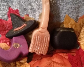 Halloween Soap Set - Witch, Party Favor, Halloween Decor, Kids Soap, Halloween Soap, Halloween Treats, Handmade gifts, Decorative Soap