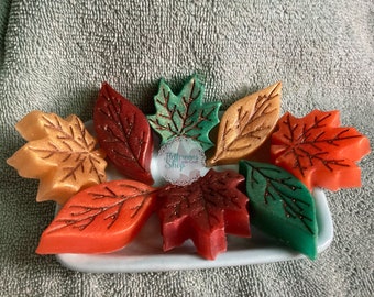 Leaf Soap Set - Fall Soap, Leaf, Fall Leaves, Autumn, Fall Weddings, Bridal Showers, Guest Soaps, Party Favors, Housewarming, Gift Ideas