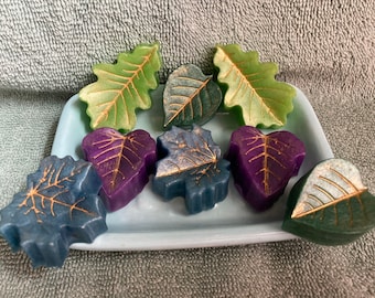 Leaf Soap Set - Leaf Soap, Leaf, Leaves, Colorful Leaves, Weddings, Bridal Showers, Guest Soaps, Party Favors, Housewarming, Gift Ideas