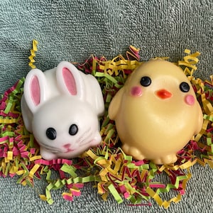 Spring Soap Gift Set - Bunny Chick Easter Soaps Baby Shower Party Favors Basket Fillers Teacher Gift Bunny Soap Chick Soap Kids soap