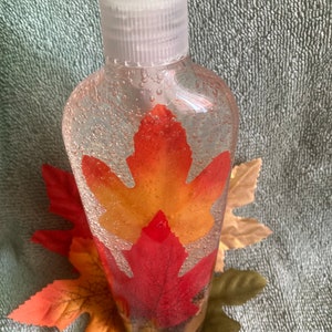 Leaf Soap Bottle - Leaf, Fall, Autumn, Thanksgiving, Liquid soap, Leaves, Decorative soaps, bottle soap, Hand soap