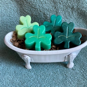 St. Patricks Day Set, Shamrock, Shamrock Soap, Shamrock Gifts, Party Favor, Gift Idea, Decorative Soaps, Saint Patrick, Clovers, Irish Day