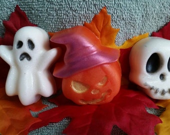 Halloween Gift Set -Halloween Soaps, Kid's soaps, Party favors, Ghost, Pumpkin, Skull, Jack of Lanterns, Witch, Decorative soaps