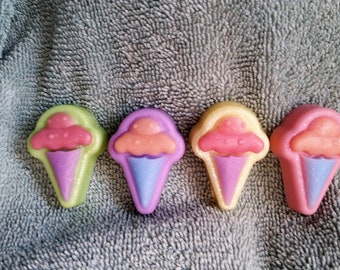 Ice Cream Cones Soap - Mini soaps, Mini Ice Cream Cones, Kids Soaps, Summertime, Fun Soaps, Fake food, Party Favors, Ice Cream, Mini