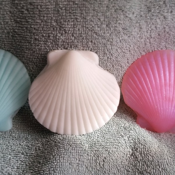 SeaShell Soap Set -  Beach theme, Shore,Mother's Day, Teacher gifts, New House gift, Summer, Party Favor, Wedding Favors,guest soaps