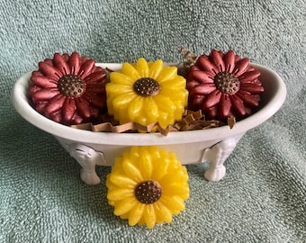Mini Sunflower Soaps - Sunflower Soaps, Flower Soaps, Gift Ideas, Decorative Soaps, Mini Soaps, Teachers Gift, Gifts for Mom, Gift for Her