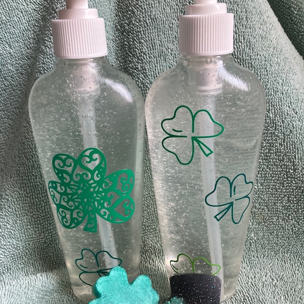 Shamrock Liquid Soap Bottle -Liquid Soap Pump  Hand Soap Decorative Soap Pump Housewarming Bathroom Powder Room Decor Kitchen Soap Shamrocks