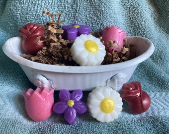 Mini Flower Soaps - Flower Soaps, Mini Flowers, Mothers Day, Gift Ideas, Daisy Soaps, Mini Soaps, Teachers Gift, Gifts for Mom, Gift for Her