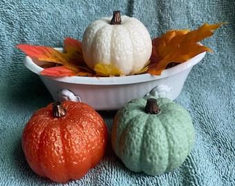 Pumpkin Soap Set: Fall Decor Soaps, Sweet Cinnamon, Pumpkin Spice