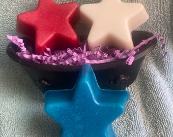 Patriotic Star Soaps Star Soaps Memorial Day 4th of July Decorative Soaps Holiday Soaps Red White Blue Stars