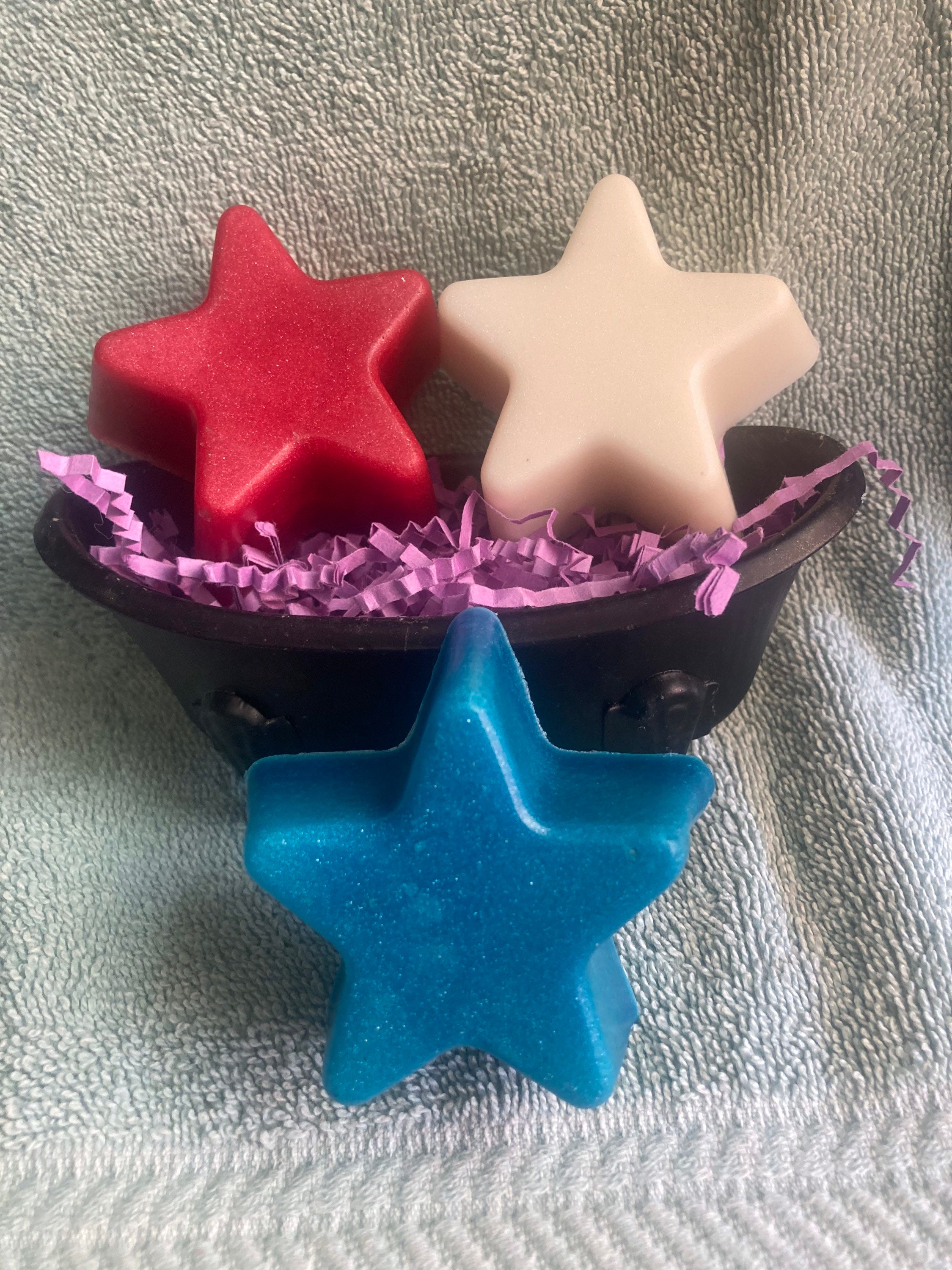 Patriotic Star Soaps: Red, White, and Blue - Set of 3