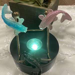 Handmade Koi Fish Magnet Set: Sparkle Resin Party Favors