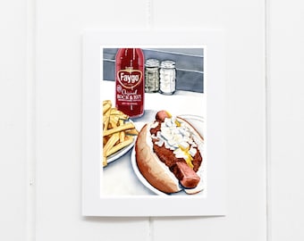 Faygo Rock and Rye Soda, Coney and Fries Card