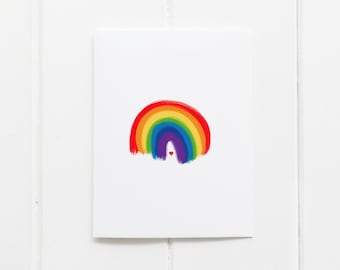 Rainbow Heart Love Pride Card