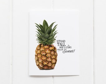 Be A Pineapple Illustrated Card