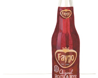 Faygo Rock n Rye Watercolor Illustration