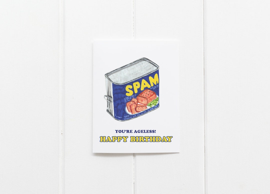 SPAM Birthday Card - Etsy