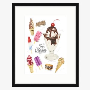 Ice Cream Treats Watercolor Illustration Print image 7