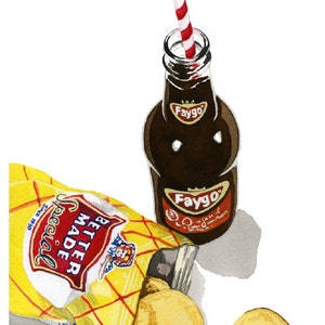 Pop Chips Watercolor Print image 1